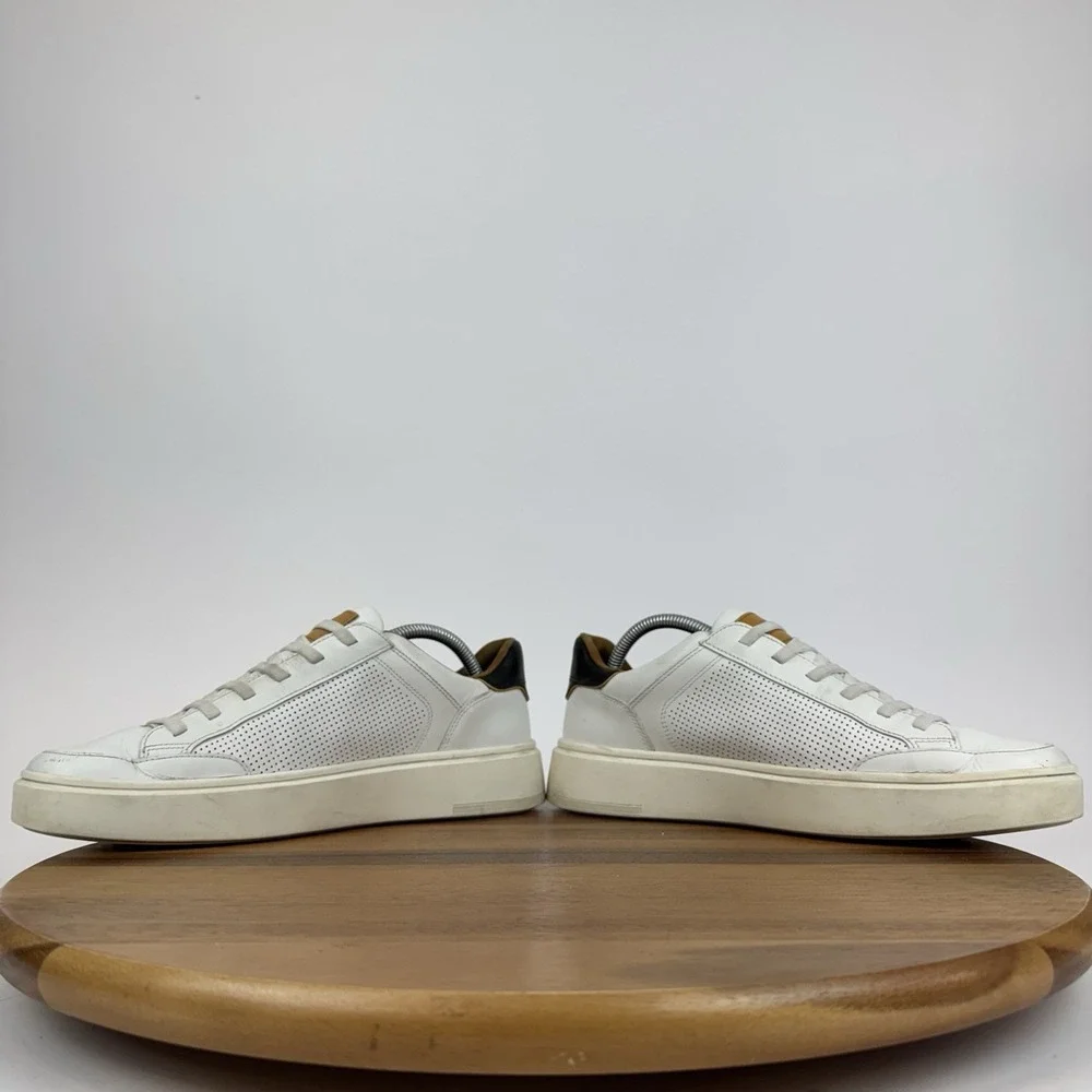 Mens Allen Edmonds Oliver White Perforated Slip On Casual Sneakers Size 9.5 D - Picture 5 of 8